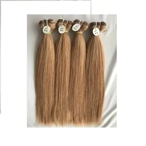 Top Premium Quality Raw Indian temple Remy Virgin 20'' Colour #12 Straight Coloured Bundle Extension Single Donor hair Wholesale