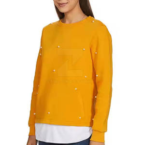 Sweat-shirt décontracté pour femme respirant d'hiver fabriqué en usine avec logo personnalisé à l'avant 100% coton couleurs et tailles personnalisées - Product Image 3