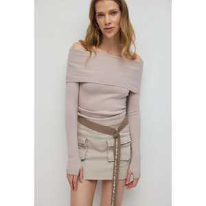 Pull en tricot à épaules dénudées - Product Image 1