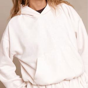 Mode femmes sweat à capuche à manches longues pull sweat chaud décontracté polaire haut automne hiver porter OEM usine prix de gros - Product Image 3