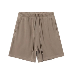Pantalones cortos de algodón 100% de verano personalizados para hombres, pantalones cortos de entrenamiento lavados con ácido Vintage, pantalones cortos de fabricante - Product Image 5