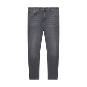 Pantalon streetwear élégant à jambes larges gris délavé confortable coupe droite Denim taille haute respirant coton extensible pour l'extérieur - Product Image 3