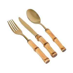 Juego de 2 cucharas y tenedores de metal con diseño de hojas para cocina, minijuegos de cubiertos de acero inoxidable y latón de tamaño personalizado - Product Image 4