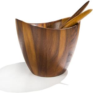 Custom Design <b>Large</b> Wooden <b>Salad</b> <b>Bowl</b> with 2 Mixing Hands Acacia Wood <b>Large</b> <b>Bowl</b> <b>Salad</b> <b>Bowl</b> With Mixture Set Wholesale Price - Product Image 6