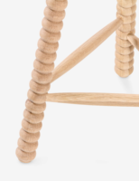 Tabouret de bar moderne en bois massif avec coussin confortable, durable et écologique, idéal pour salle à manger, école, restaurant, hôtel, centre commercial, salon.