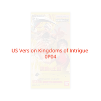 Boîte de boosters Kingdoms of Intrigue 0P-04, 24 paquets scellés de cartes à collectionner TCG, cartes de jeu de collection sur le thème de l'anime