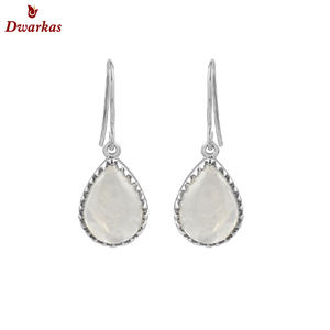 925 argent Sterling arc-en-ciel pierre de lune pierres précieuses goutte boucles d'oreilles nouveau à la mode Fine femmes cadeau de fête de mariage élégant - Product Image 2