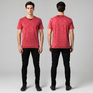 Camiseta BON KOUTURE OEM Personalizada, 100% Algodón, Gruesa, para Hombre, Estilo Oversize, Estilo Lavado Ácido, Tejido de Punto Largo - Product Image 4