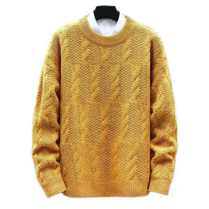 Pulls d'hiver en tricot tendance pour hommes, couleur unie, respirants et fabriqués au Pakistan avec col rond - Product Image 5
