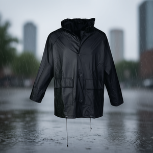 เสื้อกันฝน ASATEX ไซส์ S สีดำ ทำจาก PU ทันสมัยและกันน้ำ - Product Image 3
