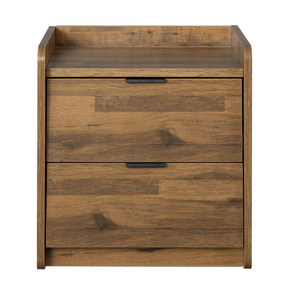 Modern Minimalist Solid Wood Nightstand with Storage and 2 Drawers for Bedroom - Product Image 3