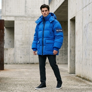 <b>Men</b> <b>Winter</b> Padded Hooded Jacket Quilted Warm Outdoor <b>Parka</b> Multiple Pocket Zip Up <b>Coat</b> OEM ODM Wholesale - Product Image 3