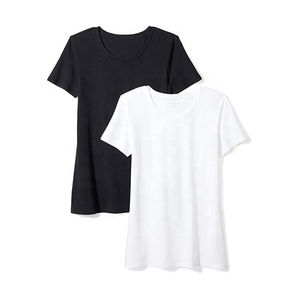 T-shirt pour femme 100% coton 2026, uni, plus de 70 couleurs, bon prix, faible MOQ, délai de livraison rapide, séchage rapide, respirant, 180g - Product Image 6