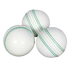 Hardball de cuero duradero profesional para Cricket y Match Play Rojo Blanco Amarillo Color Schemed Ball - Product Image 5