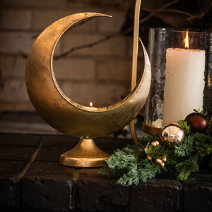 เชิงเทียนสำหรับตกแต่งบ้านแบบอิสลามเชิงเทียนโลหะสีทองหรูหรา - Product Image 5