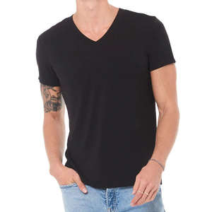 Premium classique hommes Slim Fit décontracté col en v T-Shirt en gros hommes de haute qualité séchage rapide respirant T-Shirt pour hommes à manches courtes - Product Image 5