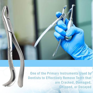 Forceps d'extraction dentaire électrique, poignée ergonomique, position à 3 mâchoires, modèle professionnel anglais américain, SurgiRight - Product Image 4