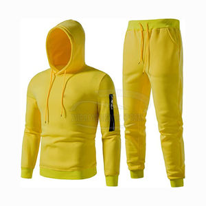 Ensemble 2 pièces de haute qualité sweat-shirt décontracté pour hommes sweat à capuche pour les sports d'hiver entraînement course et vêtements de jogging - Product Image 1