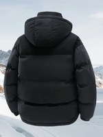 Erkek Yüksek Kaliteli Hafif Özelleştirilebilir Renkler Polyester/Naylon Şişme Mont Sıcak Kapitone Kışlık Mont Fermuarlı Dik Yaka