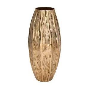 Handcrafted Gold Finished Brass Long Flower <b>Vase</b> Modern Design Hand <b>Engraved</b> Home Living Room Decorative Metal <b>Vase</b> - Product Image 3