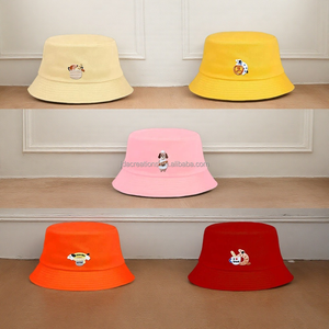 Lindo Sombrero de Pescador Casual de Algodón con Parche Bordado de Perro para Viajes, Pesca al Aire Libre y Uso en las Cuatro Estaciones - Product Image 2