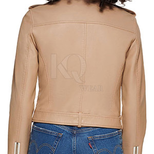 Veste en cuir tricotée légère et respirante à manches longues pour femme, coupe ajustée, hiver - Product Image 2