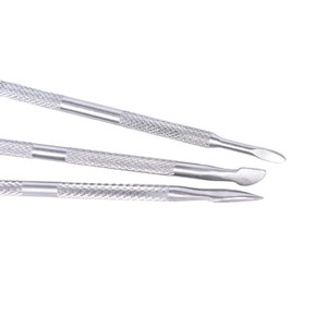 Empujador de cutículas de uñas de acero inoxidable, herramienta limpiadora de manicura y pedicura de doble cara, hoja curva para salones de Arte de uñas, eliminación de esmalte - Product Image 4