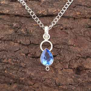 Colgante de Tanzanita Hecho a Mano, Corte Pera, Engaste de Plata de Ley, Piedra de Nacimiento de Diciembre, Joyería para Mujer, Regalo, Certificado IGI, Grado Superior - Product Image 5