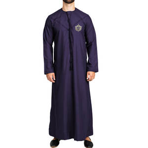 Branded High Quality Jubba Saudi Embroidered <b>Modest</b> Cotton Thobes Wholesale for Thobe Men Plus Size All Seasons Manufacturer - Product Image 2