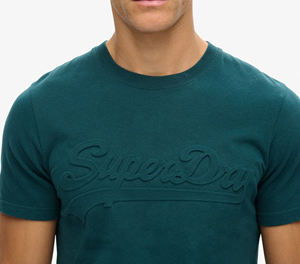 2025 personnalisé 3D Logo en relief hommes t-shirt Premium 100% coton tissu lourd à manches courtes mode Streetwear t-shirt - Product Image 1