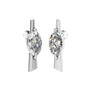 Luxury Moissanite <b>Stud</b> Earrings 925 Sterling <b>Silver</b> Trendy Engagement Gift Jewelry for Women Handmade Fashion Design - Product Image 1