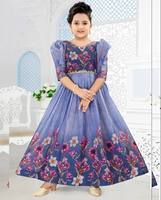 TENNECY Choli de Organza de Seda Taby Reversible, Elástico, de Secado Rápido, Sin Arrugas, con Estampado Digital para Niñas, Listo para Usar en Fiestas