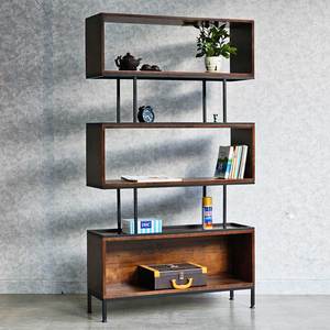 ชั้นวางหนังสือโครงเหล็ก 5 ชั้น 100x30x177 ซม. ไม้ยางพารา KS68210 แบบตั้งพื้นสำหรับห้องนั่งเล่น - Product Image 3