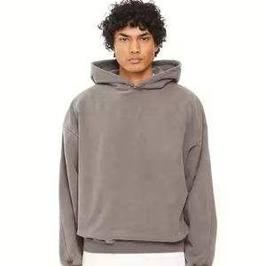 Sudadera con Capucha Extra Grande Unisex para Hombre, Logotipo Personalizado Bordado, Térmica, Gruesa, de Invierno, Personalizable, Lisa, Teñida, Sólida - Product Image 3