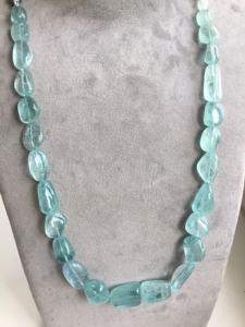 Perles de pierre naturelle Aquamarine brute pour la fabrication de bijoux fins - Product Image 6