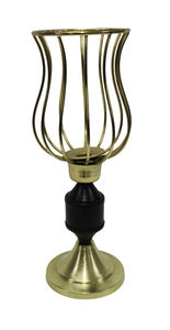 2 Arms Home Decorative Awesome Design Tabletop Aluminum/<b>Glass</b> Hurricane Holder Modern Style Handmade Customized - Product Image 3