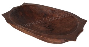 Bol à pâte en bois de qualité supérieure Bol fait main en bois de manguier au design moderne pour la maison, les hôtels et les restaurants utilisent des bols à bougies en bois - Product Image 4