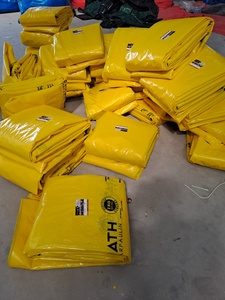 Bâche PE jaune super résistante de haute qualité Tailles personnalisées et GSM lourd Imperméable et résistant à la déchirure Style uni - Product Image 3