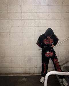 Survêtement unisexe délavé à l'acide Sun Faded Graphic DTF Print New Style Hoodie Sweatpants Set Offre Spéciale pour la saison d'hiver - Product Image 5