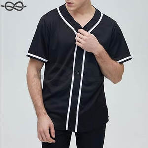 เสื้อเบสบอลแขนครึ่งคอวีเข้ารูปผ้าฝ้ายคอปกเข้ารูป - Product Image 4