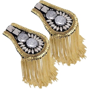 Custom Wholesale Marching <b>Band</b> British Royal Guards Uniform Epaulettes Embroidered Safety Pin Luxury Style Custom Size - Product Image 1