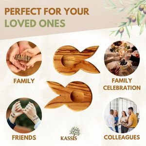 Porte-œufs de Pâques en bois d'olivier fait main, 12 cm, décoration de Pâques, support à œufs en bois, vente en gros de Bethléem - Product Image 5