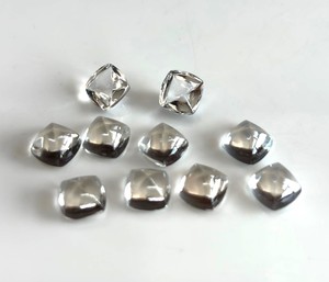 ก้อนน้ำตาลโทแพซสีขาว8มม. ธรรมชาติคุณภาพสูงอัญมณีใสเป็นประกาย - Product Image 2
