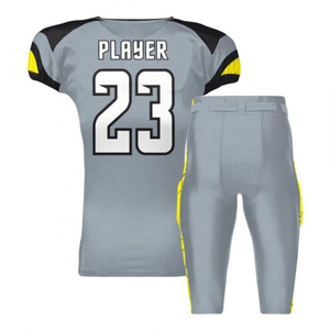 Uniforme de equipo de fútbol americano más vendido, conjuntos de manga corta personalizados, colores de sublimación negros, amarillos y blancos, venta al por mayor más vendida - Product Image 4