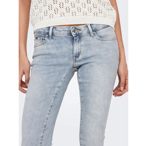 กางเกงยีนส์ผู้หญิงกางเกงยีนส์รัดรูปเอวกลางสำหรับแฟนหนุ่มของชีวิตสีอ่อนสวมใส่กับเสื้อลำลองของผู้หญิง - Product Image 5