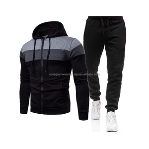 Conjunto Deportivo de Invierno para Hombre, Sudadera con Capucha y Pantalones Deportivos, 100% Algodón con Forro Polar, Informal, Cálido - Product Image 5