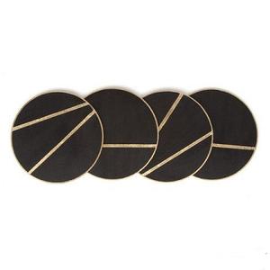 Posavasos con incrustaciones de mármol y Metal de último diseño, Decoración de mesa, taza de té, utensilios de cocina, posavasos hechos a mano de diseño de alta calidad - Product Image 1