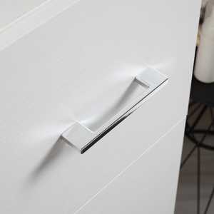 Colonne de salle de bain réversible Ravenna blanche avec portes, tiroir et compartiment ouvert - Ensembles de salle de bain élégants - Product Image 3