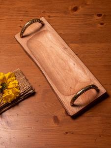 Long bol à pâte en bois artisanal avec finition naturelle, parfait pour un décor rustique, pièce maîtresse, élégant, durable et polyvalent. - Product Image 2