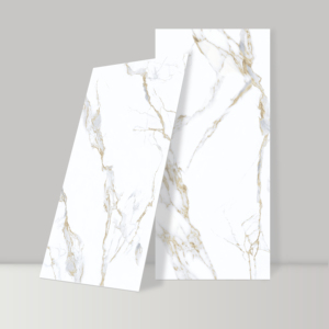 Alavino สีเบจ statuario กระเบื้องพอร์ซเลนผิวมันเงาขนาด1200*2400มม. สำหรับผนังด้านในห้องไฟอิฐ - Product Image 1